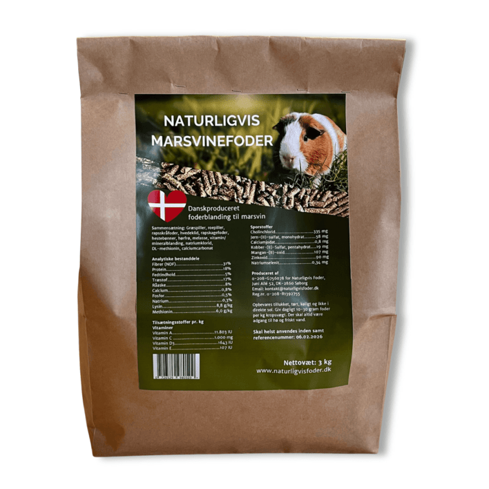 Naturligvis Marsvinefoder 3 kg