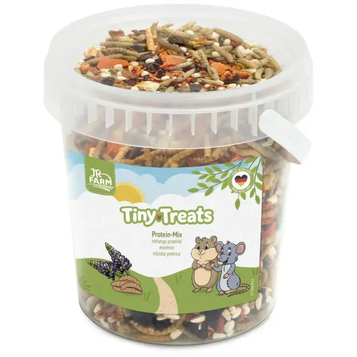 JR Tiny Treats Protein Mix 100 g | Snack med melorme og grøntsager til hamster