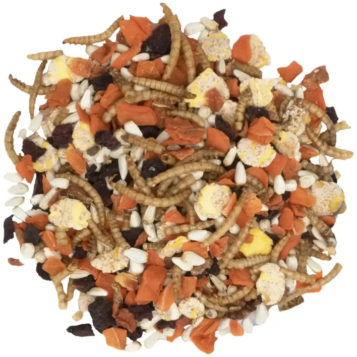 JR Tiny Treats Protein Mix 100 g | Snack med melorme og grøntsager til hamster