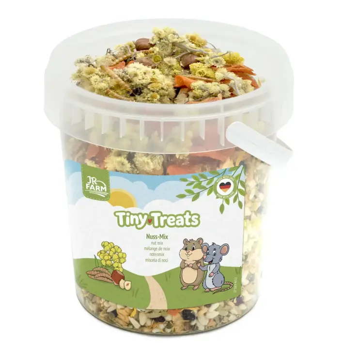 JR Farm Tiny Treats Nødde Mix 300 g | Snack med nødder og melorme til gnavere