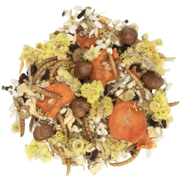 JR Farm Tiny Treats Nødde Mix 300 g | Snack med nødder og melorme til gnavere