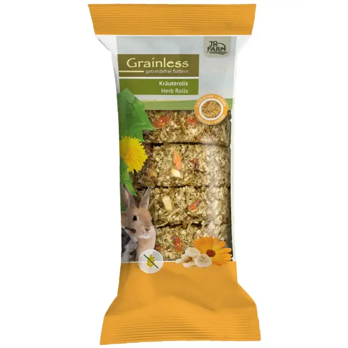 JR Farm Grainless Morgenfrue & Banan 80 g | Kornfri snack til kanin og gnavere