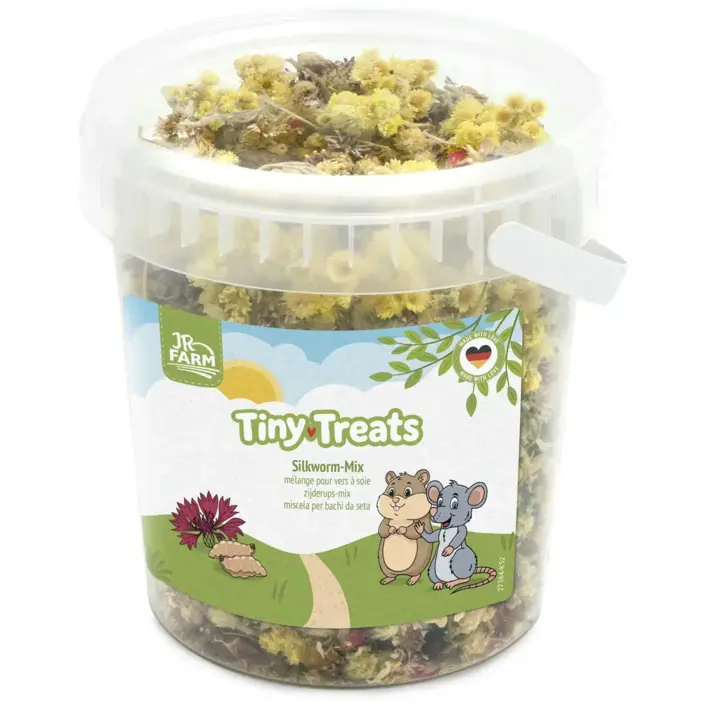 JR Farm Tiny Treats Silkeorm Mix 100 g | Protein snack til gnavere