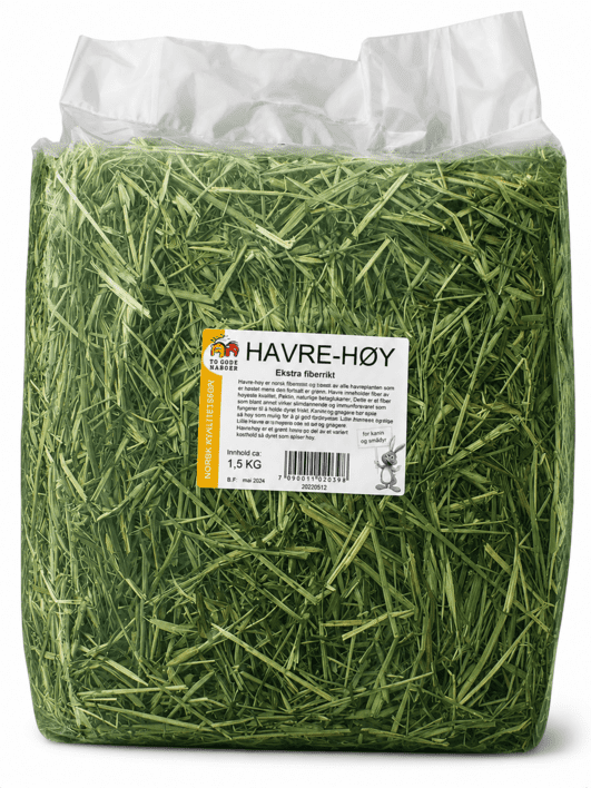 To Gode Naboer havrehø med ekstra fibre (1,5 kg) - naturligt gnaverhø