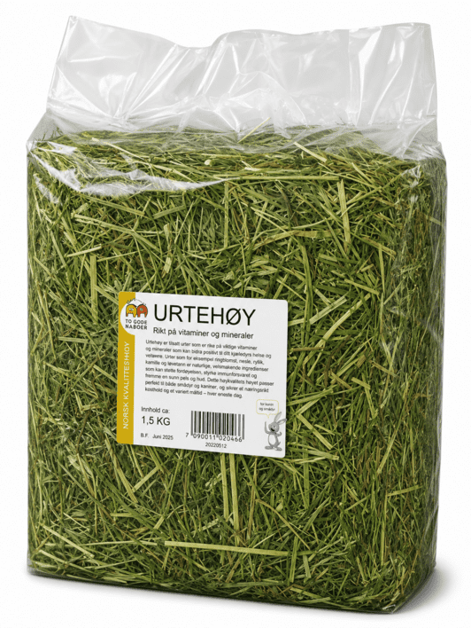 To Gode Naboer urtehø med mineraler (1,5 kg) - naturligt gnaverhø