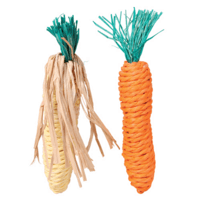 Rodent toy, sisal vegetables, 2 pcs.
