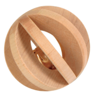 Rodent Chew Toy - Laminated Wood Ball with Bell Ø6cm