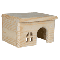 Wooden House for Hamster, 15 × 12 × 15 cm