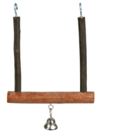 Bird Toy Swing in Natural Wood